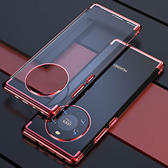 Funda Silicona Ultrafina Carcasa Transparente H02 para Huawei Mate 40 Rojo
