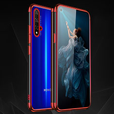 Funda Silicona Ultrafina Carcasa Transparente H02 para Huawei Nova 5T Rojo