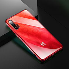 Funda Silicona Ultrafina Carcasa Transparente H02 para Huawei Nova 6 5G Rojo