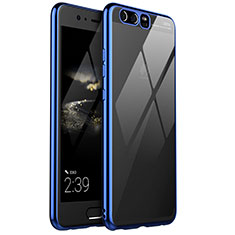 Funda Silicona Ultrafina Carcasa Transparente H02 para Huawei P10 Plus Azul