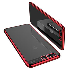 Funda Silicona Ultrafina Carcasa Transparente H02 para Huawei P10 Rojo