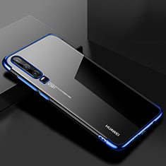Funda Silicona Ultrafina Carcasa Transparente H02 para Huawei P30 Azul