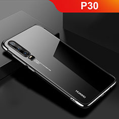 Funda Silicona Ultrafina Carcasa Transparente H02 para Huawei P30 Negro