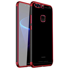 Funda Silicona Ultrafina Carcasa Transparente H02 para Huawei P9 Plus Rojo