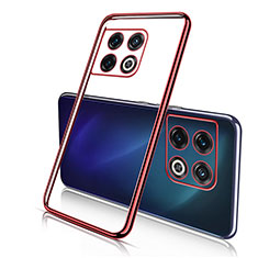Funda Silicona Ultrafina Carcasa Transparente H02 para OnePlus 10 Pro 5G Rojo