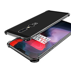 Funda Silicona Ultrafina Carcasa Transparente H02 para OnePlus 6 Negro