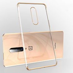 Funda Silicona Ultrafina Carcasa Transparente H02 para OnePlus 7 Pro Oro