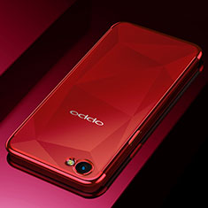 Funda Silicona Ultrafina Carcasa Transparente H02 para Oppo A3 Rojo