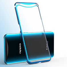 Funda Silicona Ultrafina Carcasa Transparente H02 para Oppo Find X Azul