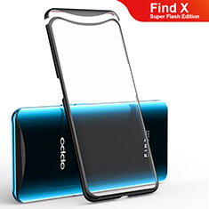 Funda Silicona Ultrafina Carcasa Transparente H02 para Oppo Find X Super Flash Edition Negro