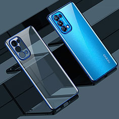 Funda Silicona Ultrafina Carcasa Transparente H02 para Oppo Find X3 Lite 5G Azul