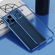 Funda Silicona Ultrafina Carcasa Transparente H02 para Oppo Find X3 Pro 5G Azul