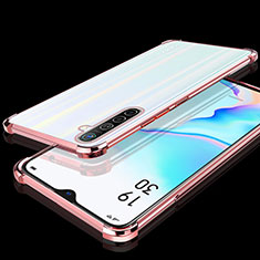 Funda Silicona Ultrafina Carcasa Transparente H02 para Oppo K5 Oro Rosa