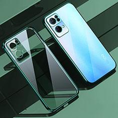 Funda Silicona Ultrafina Carcasa Transparente H02 para Oppo Reno7 Pro 5G Verde