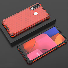 Funda Silicona Ultrafina Carcasa Transparente H02 para Samsung Galaxy A20s Rojo