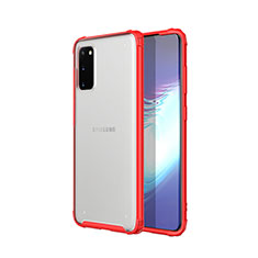 Funda Silicona Ultrafina Carcasa Transparente H02 para Samsung Galaxy S20 5G Rojo