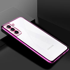 Funda Silicona Ultrafina Carcasa Transparente H02 para Samsung Galaxy S21 Plus 5G Morado