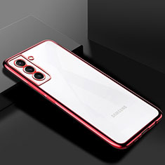 Funda Silicona Ultrafina Carcasa Transparente H02 para Samsung Galaxy S21 Plus 5G Rojo