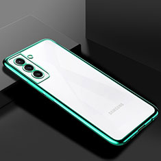 Funda Silicona Ultrafina Carcasa Transparente H02 para Samsung Galaxy S21 Plus 5G Verde