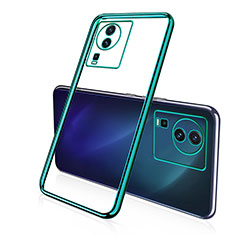 Funda Silicona Ultrafina Carcasa Transparente H02 para Vivo iQOO Neo7 5G Verde