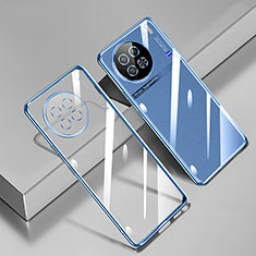 Funda Silicona Ultrafina Carcasa Transparente H02 para Vivo X90 Pro 5G Azul