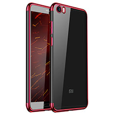 Funda Silicona Ultrafina Carcasa Transparente H02 para Xiaomi Mi 5 Rojo