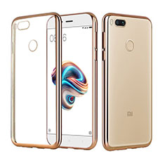 Funda Silicona Ultrafina Carcasa Transparente H02 para Xiaomi Mi 5X Oro