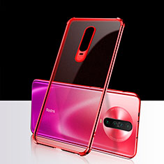 Funda Silicona Ultrafina Carcasa Transparente H02 para Xiaomi Redmi K30 4G Rojo