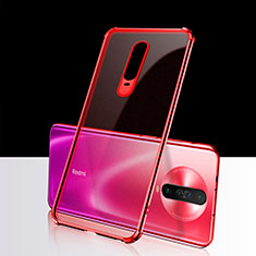 Funda Silicona Ultrafina Carcasa Transparente H02 para Xiaomi Redmi K30i 5G Rojo