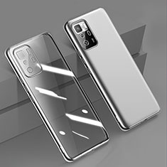 Funda Silicona Ultrafina Carcasa Transparente H02 para Xiaomi Redmi Note 10 Pro 5G Plata