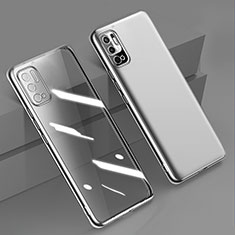 Funda Silicona Ultrafina Carcasa Transparente H02 para Xiaomi Redmi Note 10T 5G Plata