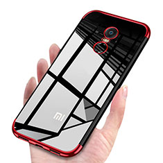 Funda Silicona Ultrafina Carcasa Transparente H02 para Xiaomi Redmi Note 5 Indian Version Rojo