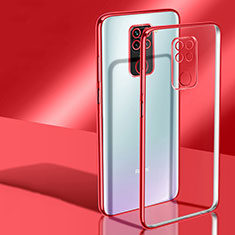 Funda Silicona Ultrafina Carcasa Transparente H02 para Xiaomi Redmi Note 9 Rojo