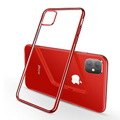 Funda Silicona Ultrafina Carcasa Transparente H03 para Apple iPhone 11 Rojo