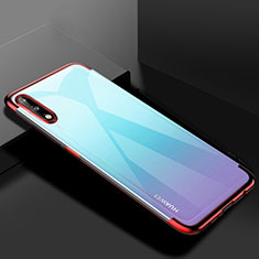 Funda Silicona Ultrafina Carcasa Transparente H03 para Huawei Enjoy 10 Rojo