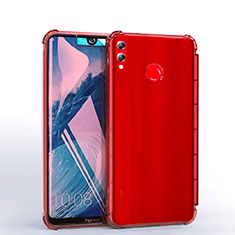 Funda Silicona Ultrafina Carcasa Transparente H03 para Huawei Honor 8X Max Rojo