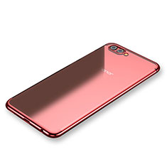 Funda Silicona Ultrafina Carcasa Transparente H03 para Huawei Honor View 10 Rojo