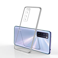 Funda Silicona Ultrafina Carcasa Transparente H03 para Huawei Nova 7 5G Plata