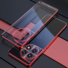 Funda Silicona Ultrafina Carcasa Transparente H03 para OnePlus 11 5G Rojo