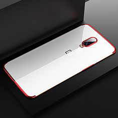 Funda Silicona Ultrafina Carcasa Transparente H03 para OnePlus 6T Rojo