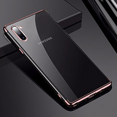 Funda Silicona Ultrafina Carcasa Transparente H03 para Samsung Galaxy Note 10 5G Oro Rosa