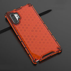 Funda Silicona Ultrafina Carcasa Transparente H03 para Samsung Galaxy Note 10 Plus Rojo