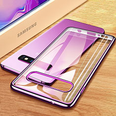 Funda Silicona Ultrafina Carcasa Transparente H03 para Samsung Galaxy S10 Plus Morado