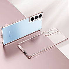 Funda Silicona Ultrafina Carcasa Transparente H03 para Samsung Galaxy S21 FE 5G Oro Rosa