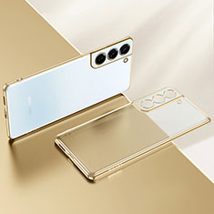 Funda Silicona Ultrafina Carcasa Transparente H03 para Samsung Galaxy S21 Plus 5G Oro