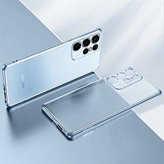 Funda Silicona Ultrafina Carcasa Transparente H03 para Samsung Galaxy S21 Ultra 5G Azul Cielo