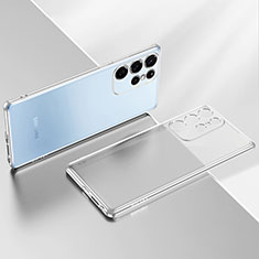 Funda Silicona Ultrafina Carcasa Transparente H03 para Samsung Galaxy S21 Ultra 5G Plata