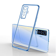 Funda Silicona Ultrafina Carcasa Transparente H03 para Vivo X50 5G Azul Cielo