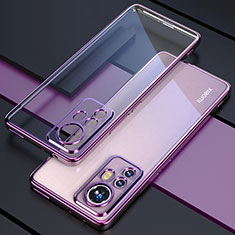Funda Silicona Ultrafina Carcasa Transparente H03 para Xiaomi Mi 12X 5G Morado