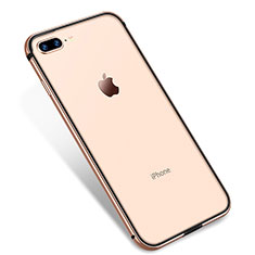 Funda Silicona Ultrafina Carcasa Transparente H04 para Apple iPhone 7 Plus Oro